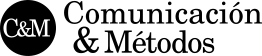 Logotipo Revista Comunicacion y Métodos en blanco